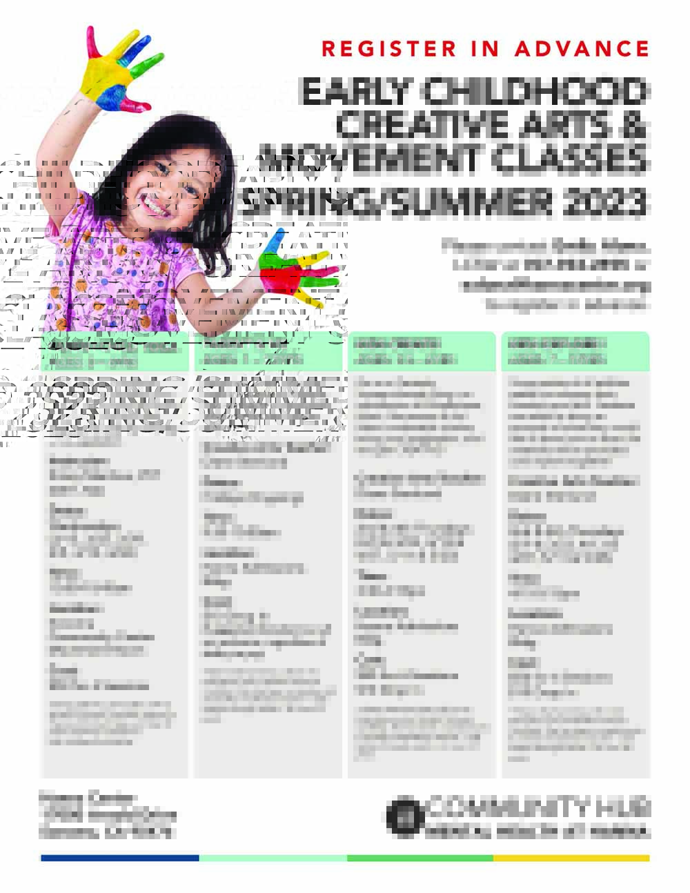 Spring Classes Flyer MAR-MAY